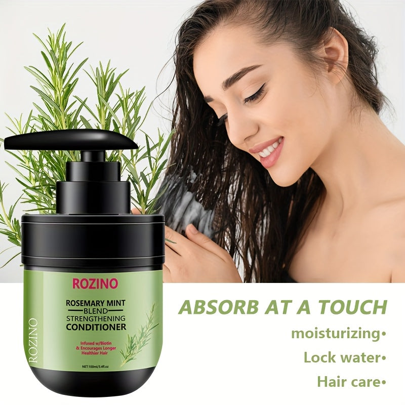 Instant Smoothing 7-in-1 Natural Rosemary Mint Volumizing Fragrance Hair Conditioner, 3.38oz. Contains Rosemary, Mint, and Other Hair-care Ingredients. Provides Instant Softness with Just One Application, Smoothing Dry, Frizzy Hair While Eliminating