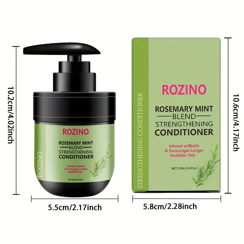 Instant Smoothing 7-in-1 Natural Rosemary Mint Volumizing Fragrance Hair Conditioner, 3.38oz. Contains Rosemary, Mint, and Other Hair-care Ingredients. Provides Instant Softness with Just One Application, Smoothing Dry, Frizzy Hair While Eliminating