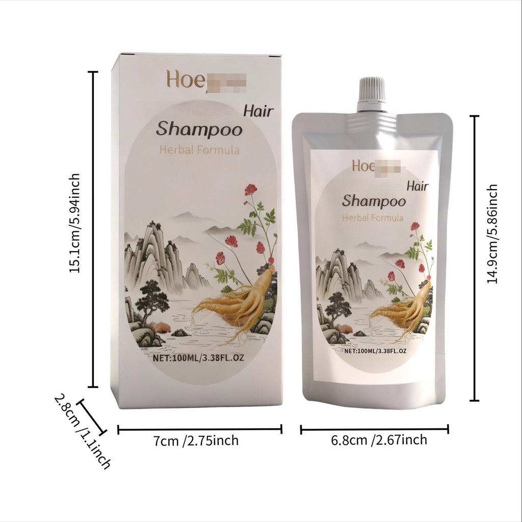 2pcs Ginseng Shampoo, with Sesame Seed Extract, Lemon Fruit Extract, and Astragalus Extract, Provides Moisture, Softness, and Cleanliness, Ideal for Daily Use on Hair, Suitable for Both Men and Women