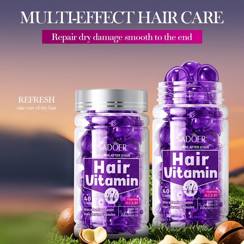 20pcs Macadamia Oil, Moisturizing And Smooth Hair Care, Easy Absorption for Dry, Split Ends, Shiny Hair, Hair Care Essentials | Hair Care | Foam Texture