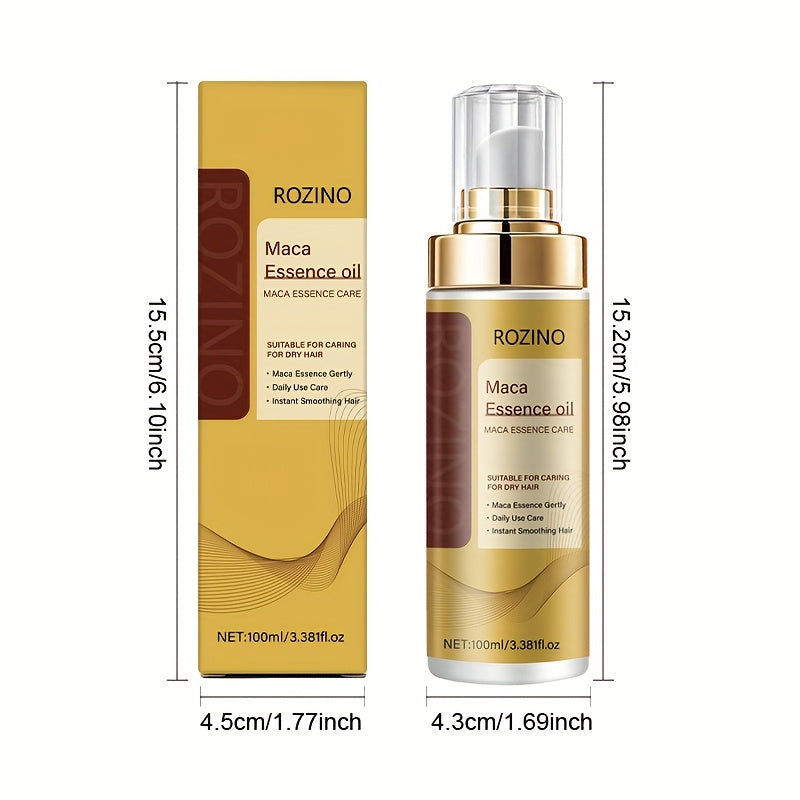 Summer Refreshing Oil-Control Anti-Frizz Natural Maca Intensive Smoothing Leave-In Conditioner Essential Oil Spray 3.38oz, Contains Natural Maca Hair Care Ingredients. with a Refreshing and Easily Absorbed Texture, It Instantly Smooths Frizz