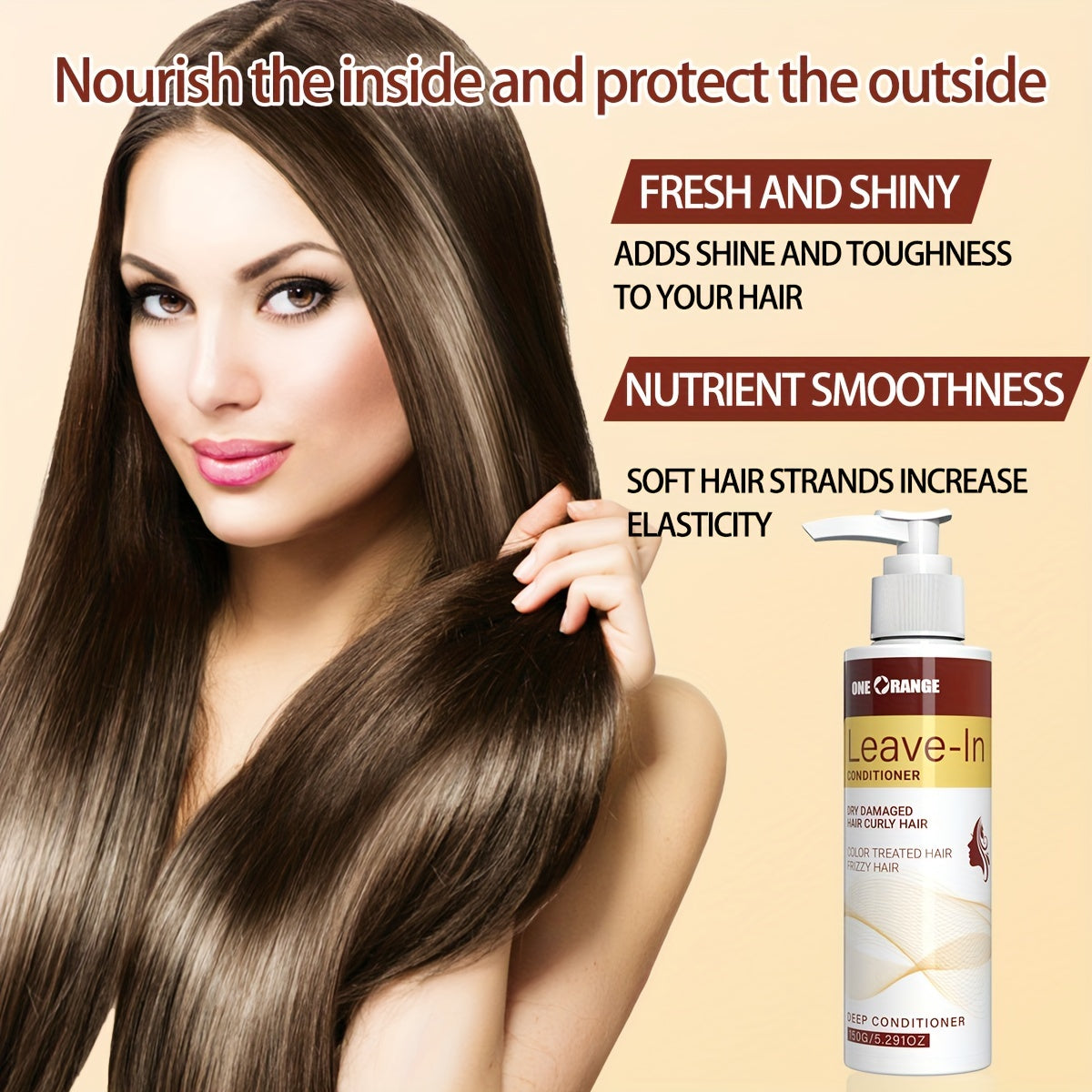 150g\u002F5.291oz, Moisturizing Leave-In Conditioner, Moisturizing Nourishing Leave-In Hair Mask: Long-Lasting Hydration, Extended Moisture Retention, Easily Absorbed, Makes Hair Easier to Comb, Provides Long-Lasting Care for Hair.