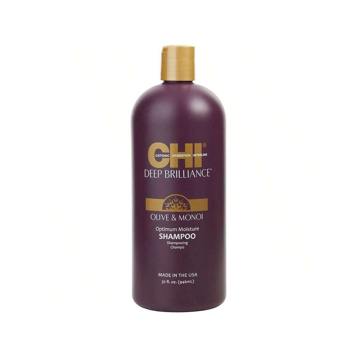Chi Unisex Deep Brilliance Olive & Monoi Optimum Moisture Shampoo 32 Oz 32 Oz Haircare