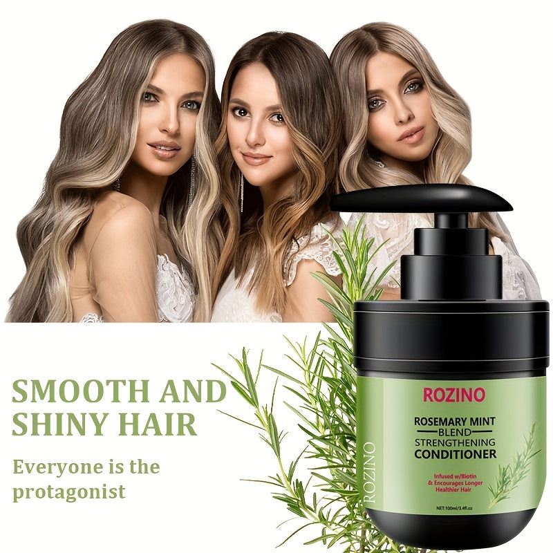 Instant Smoothing 7-in-1 Natural Rosemary Mint Volumizing Fragrance Hair Conditioner, 3.38oz. Contains Rosemary, Mint, and Other Hair-care Ingredients. Provides Instant Softness with Just One Application, Smoothing Dry, Frizzy Hair While Eliminating